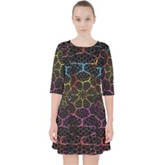 Background Grid Art Abstract Pocket Dress