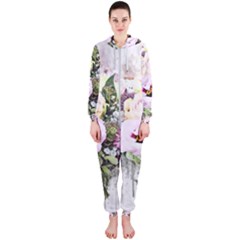 Flowers Bouquet Art Abstract Hooded Jumpsuit (ladies) 