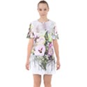 Flowers Bouquet Art Abstract Sixties Short Sleeve Mini Dress View1