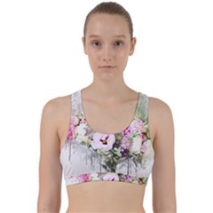 Flowers Bouquet Art Abstract Back Weave Sports Bra by Celenk