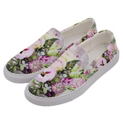 Flowers Bouquet Art Abstract Men s Canvas Slip Ons