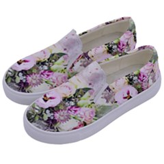 Flowers Bouquet Art Abstract Kids  Canvas Slip Ons