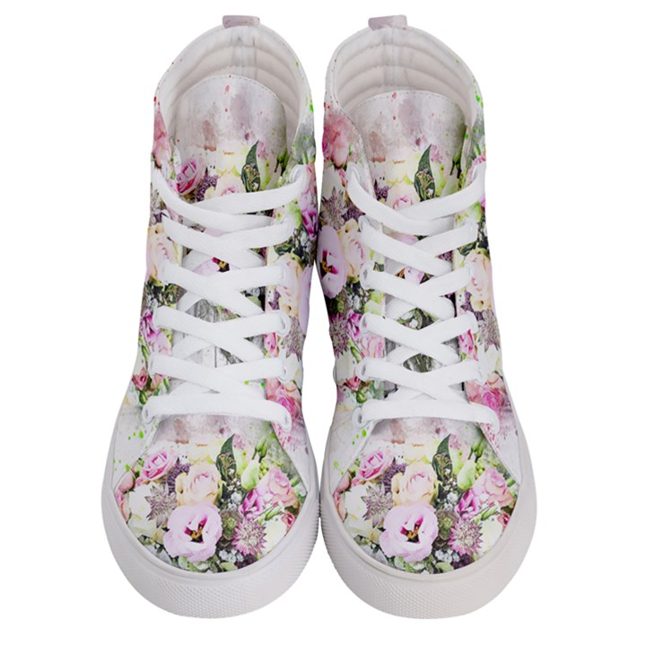 Flowers Bouquet Art Abstract Men s Hi-Top Skate Sneakers