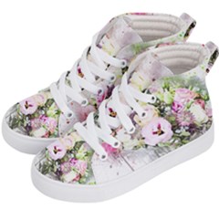 Flowers Bouquet Art Abstract Kid s Hi-top Skate Sneakers by Celenk