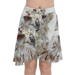 Bird Owl Animal Art Abstract Chiffon Wrap