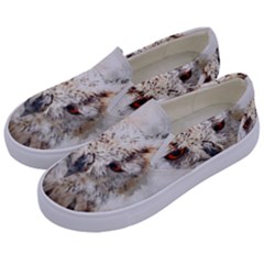 Bird Owl Animal Art Abstract Kids  Canvas Slip Ons