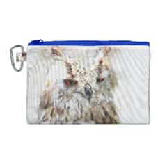 Bird Owl Animal Art Abstract Canvas Cosmetic Bag (large)