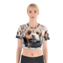 Dog Animal Pet Art Abstract Cotton Crop Top View1