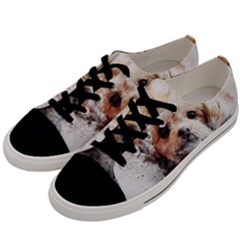 Dog Animal Pet Art Abstract Men s Low Top Canvas Sneakers