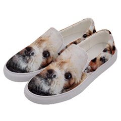 Dog Animal Pet Art Abstract Men s Canvas Slip Ons