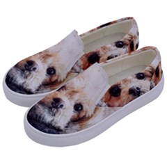 Dog Animal Pet Art Abstract Kids  Canvas Slip Ons