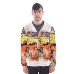 Car Old Car Fart Abstract Hooded Wind Breaker (men) by Celenk