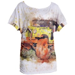 Car Old Car Fart Abstract Women s Oversized Tee