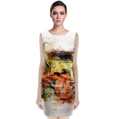 Car Old Car Fart Abstract Classic Sleeveless Midi Dress by Celenk