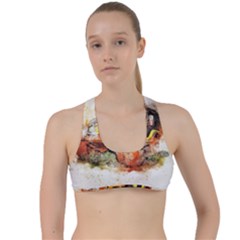 Car Old Car Fart Abstract Criss Cross Racerback Sports Bra by Celenk