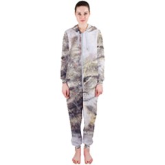 Cat Animal Art Abstract Watercolor Hooded Jumpsuit (ladies)  by Celenk