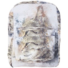 Cat Animal Art Abstract Watercolor Full Print Backpack