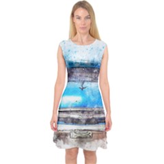 Car Old Car Art Abstract Capsleeve Midi Dress by Celenk