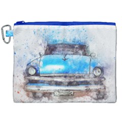 Car Old Car Art Abstract Canvas Cosmetic Bag (xxl)