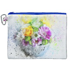 Flowers Vase Art Abstract Nature Canvas Cosmetic Bag (xxl)