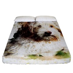 Dog Animal Pet Art Abstract Fitted Sheet (california King Size) by Celenk