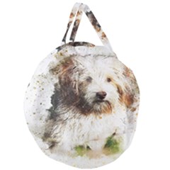 Dog Animal Pet Art Abstract Giant Round Zipper Tote