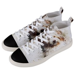 Dog Animal Pet Art Abstract Men s Mid-top Canvas Sneakers