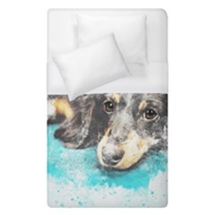 Dog Animal Art Abstract Watercolor Duvet Cover (single Size) by Celenk