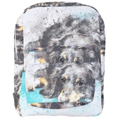 Dog Animal Art Abstract Watercolor Full Print Backpack