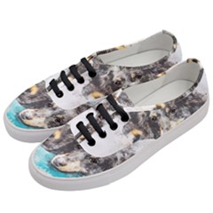 Dog Animal Art Abstract Watercolor Women s Classic Low Top Sneakers by Celenk