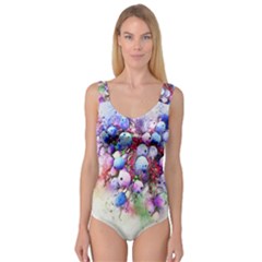 Berries Pink Blue Art Abstract Princess Tank Leotard  by Celenk