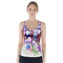 Berries Pink Blue Art Abstract Racer Back Sports Top View1