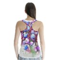 Berries Pink Blue Art Abstract Racer Back Sports Top View2