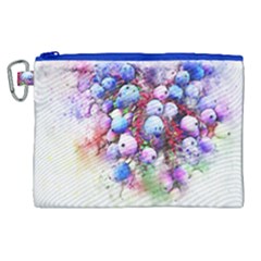 Berries Pink Blue Art Abstract Canvas Cosmetic Bag (xl)