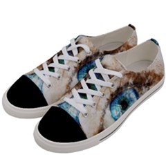 Eye Blue Girl Art Abstract Women s Low Top Canvas Sneakers by Celenk