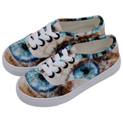 Eye Blue Girl Art Abstract Kids  Classic Low Top Sneakers