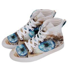 Eye Blue Girl Art Abstract Men s Hi-top Skate Sneakers