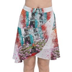 Window Flowers Nature Art Abstract Chiffon Wrap