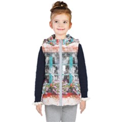 Window Flowers Nature Art Abstract Kid s Puffer Vest by Celenk