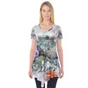 Flowers Bouquet Art Abstract Short Sleeve Tunic  View1