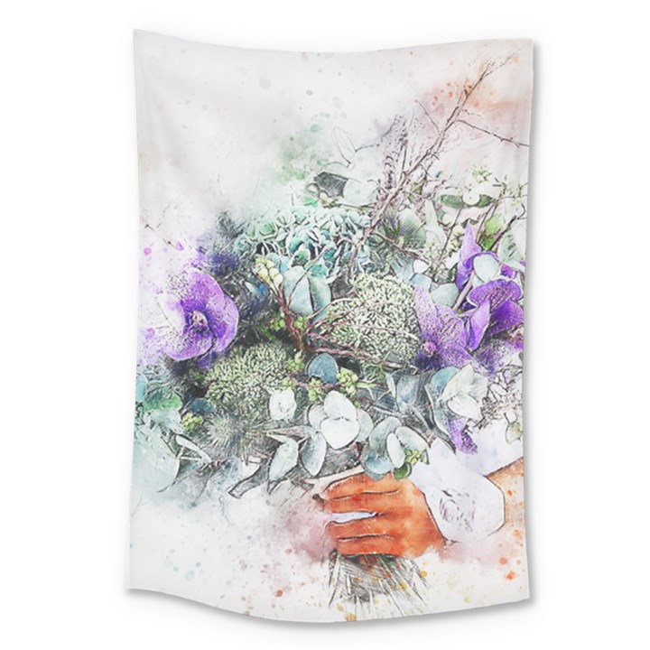 Flowers Bouquet Art Abstract Large Tapestry