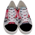 Red Car Old Car Art Abstract Women s Low Top Canvas Sneakers View1