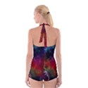 Abstract Picture Pattern Galaxy Boyleg Halter Swimsuit  View2