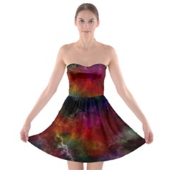 Abstract Picture Pattern Galaxy Strapless Bra Top Dress by Celenk