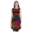 Abstract Picture Pattern Galaxy Sleeveless Chiffon Dress   View1