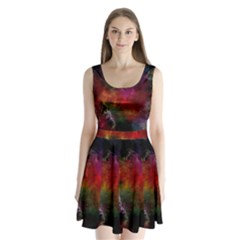 Abstract Picture Pattern Galaxy Split Back Mini Dress  by Celenk