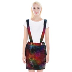 Abstract Picture Pattern Galaxy Braces Suspender Skirt by Celenk