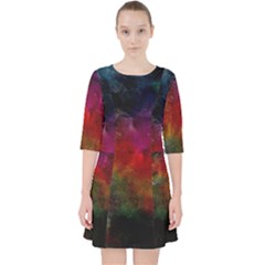 Abstract Picture Pattern Galaxy Pocket Dress