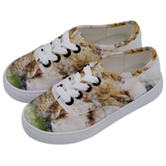 Bear Baby Sitting Art Abstract Kids  Classic Low Top Sneakers