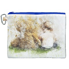 Bear Baby Sitting Art Abstract Canvas Cosmetic Bag (xxl)